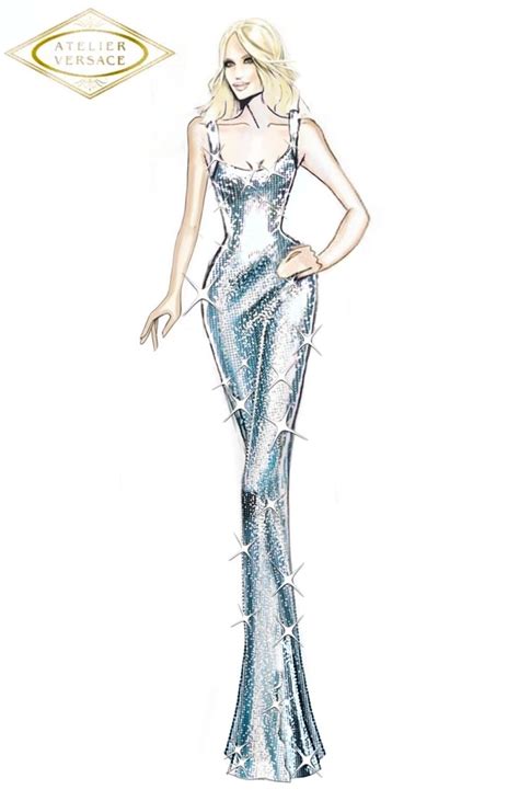 recent photo of donatella versace|Donatella Versace design sketches.